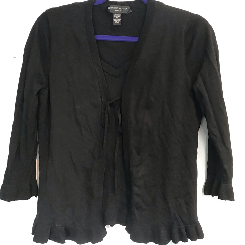 2 in 1 black cardigan set